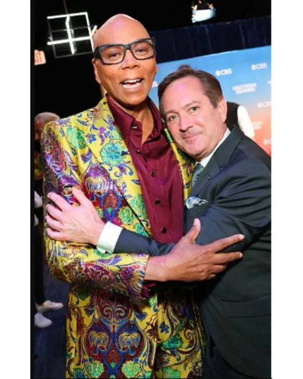 Hollywood Squares S02 Rupaul Charles Yellow Print Blazer