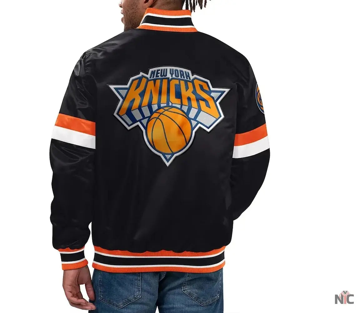 Home Game New York Knicks Black Jacket Clanton Jacket