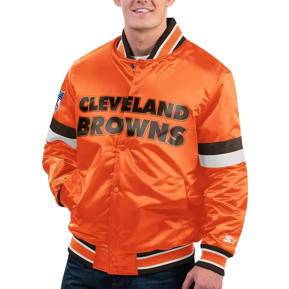 Home Game Cleveland Browns Orange Jacket WorthVee