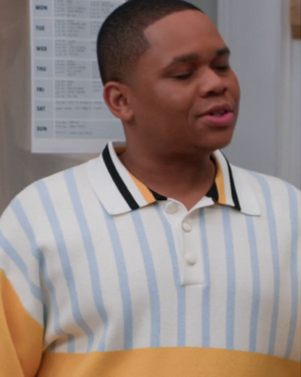 House Of Payne S14 Larramie Doc Shaw Knitted Stripe Polo Shirt