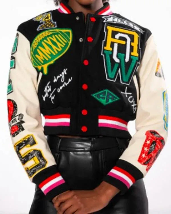House of Villains S03 Plane Jane Patch Varsity Jacket