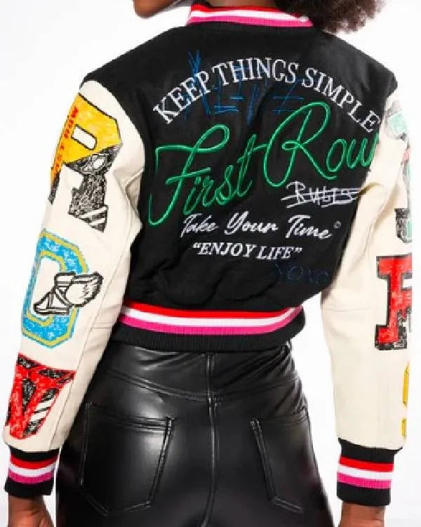House of Villains S03 Plane Jane Patch Varsity Jacket