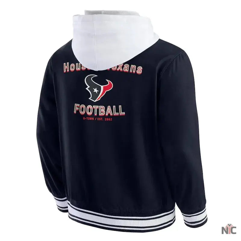 Houston Texans Navy Cotton Hooded Jacket Clanton Jacket