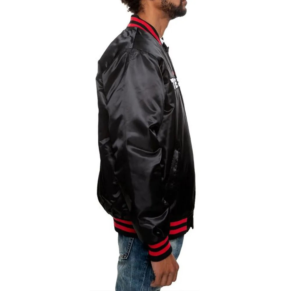 Houston Texans Black Satin Jacket WorthVee