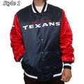 Houston Texans Enforcer Navy and Red Satin Jacket WorthVee