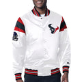 Houston Texans Midweight White Satin Jacket WorthVee