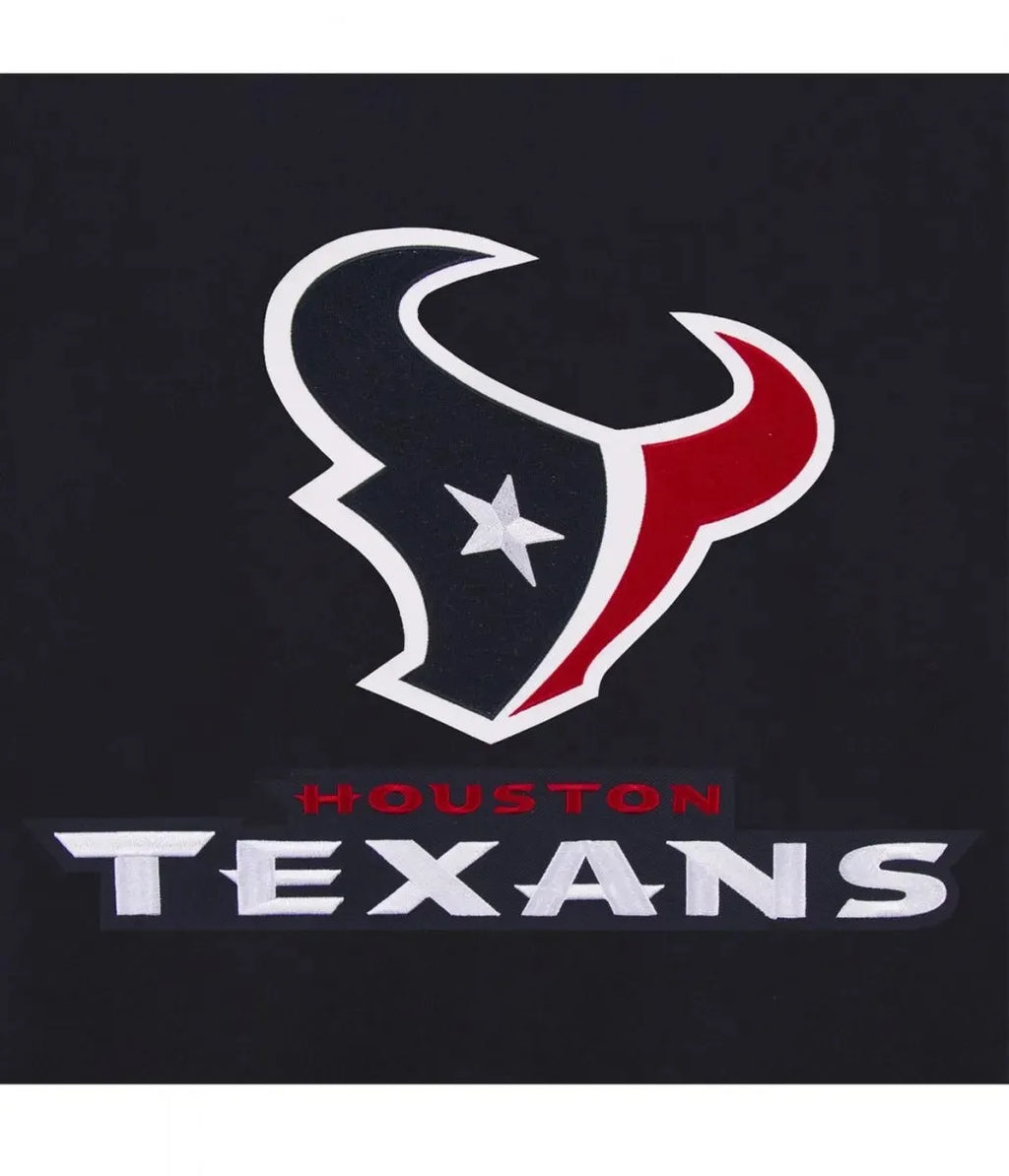Houston Texans Navy Blue Bomber Wool Jacket