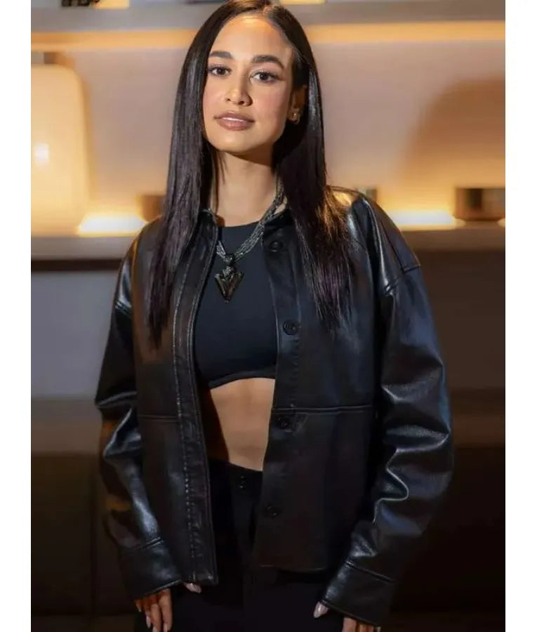 How The Gringo Stole Christmas Emily Tosta Black Leather Jacket