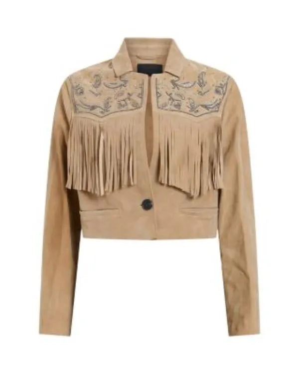 How To Get To Heaven From Belfast Bronagh Gallagher Suede Fringed Jacket