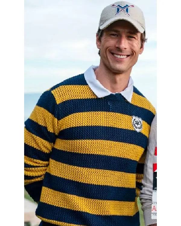 How to Make a Killing Glen Powell Striped Sweatshirt