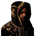Hurry Up Tomorrow The Weeknd Golden Embroidered Hooded Coat Clanton Jacket
