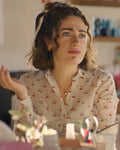 I Love LA Rachel Sennott Cherries Printed Blouse