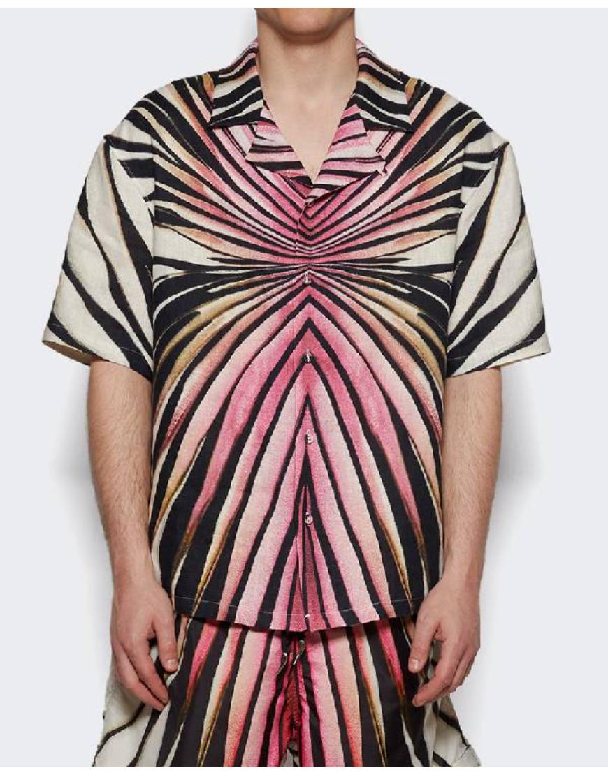 E! News 2025 Travis Kelce Pink Printed Shirt Clanton Jacket