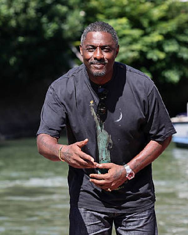 Idris Elba 82nd Venice International Film Festival Black Graphic T-Shirt WorthVee