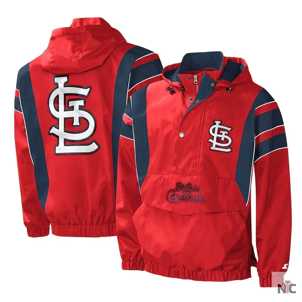 Impact St. Louis Cardinals Half-Zip Hoodie Jacket Clanton Jacket