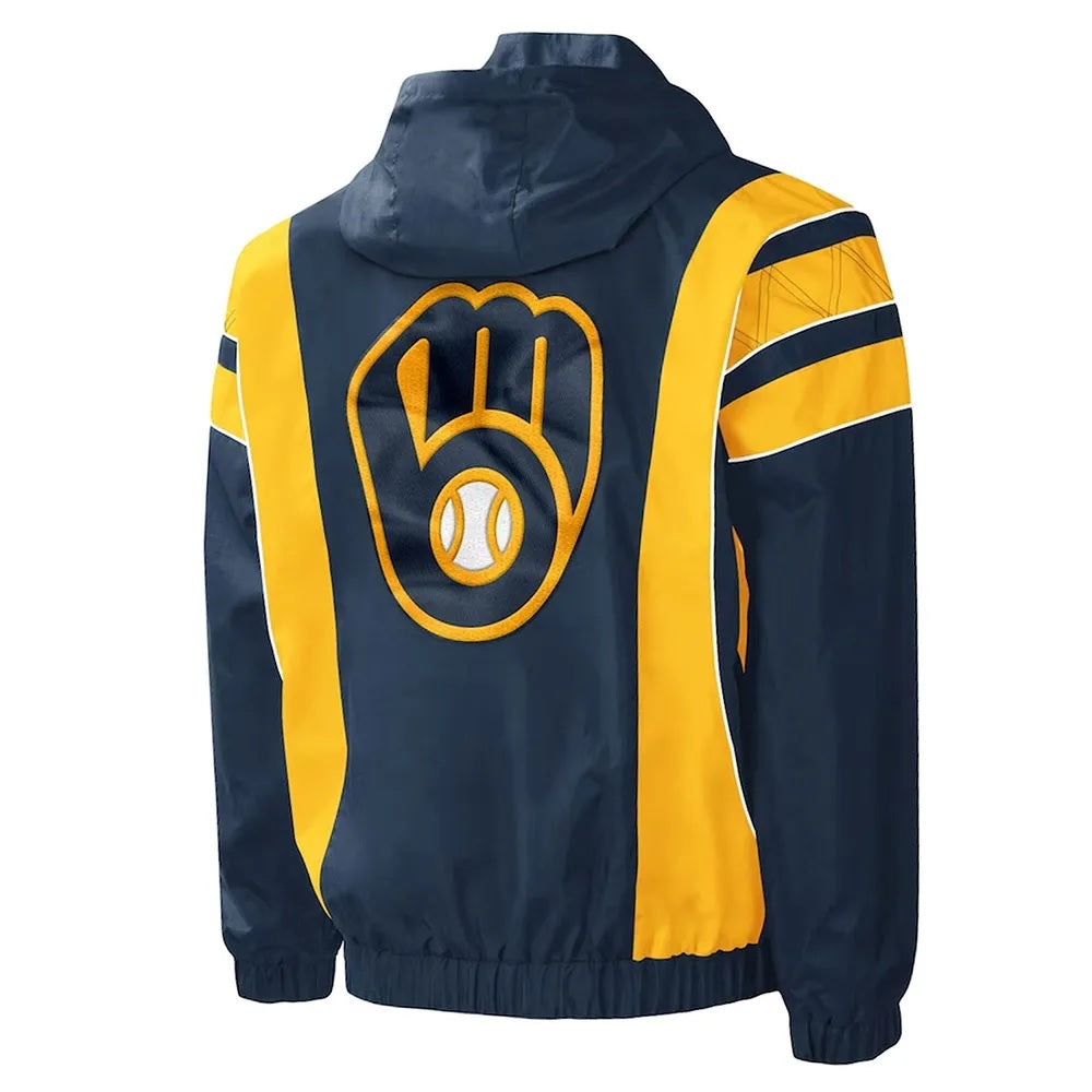 Impact Milwaukee Brewers Half-Zip Hoodie Jacket WorthVee
