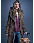In The Dark S04 Perry Mattfeld Brown Suede Trench Coat WorthVee