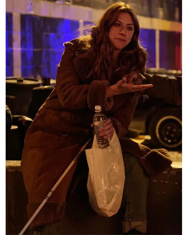 In The Dark S04 Perry Mattfeld Brown Suede Trench Coat WorthVee