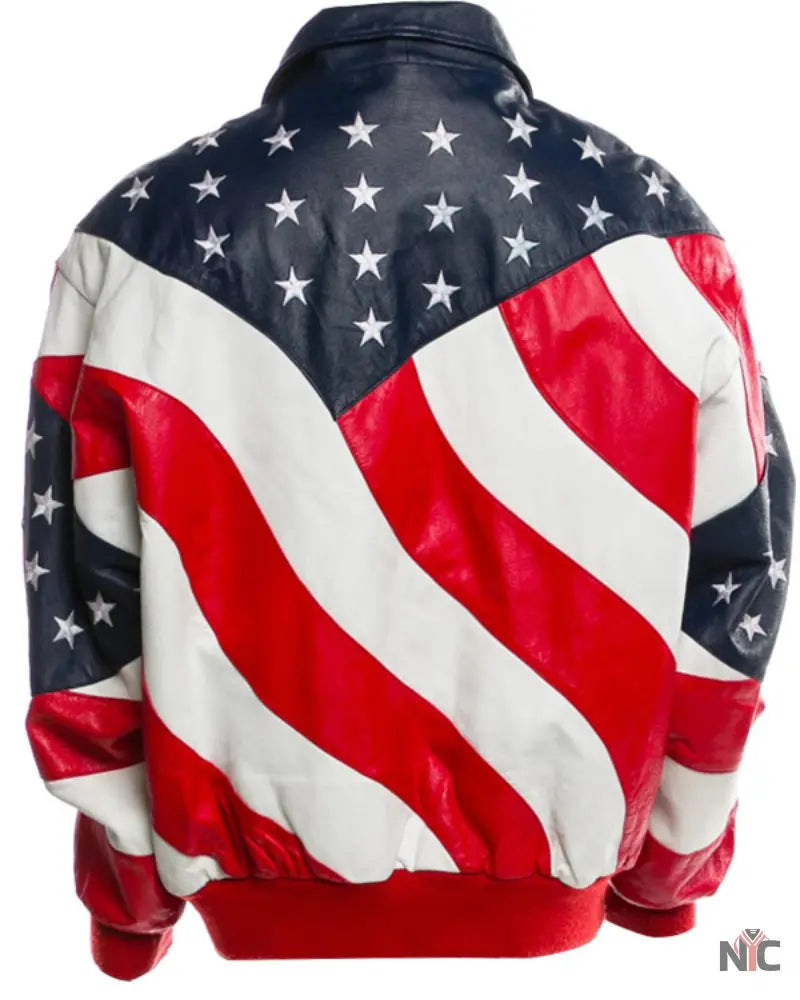 Independence Day American Flag Leather Jacket Clanton Jacket