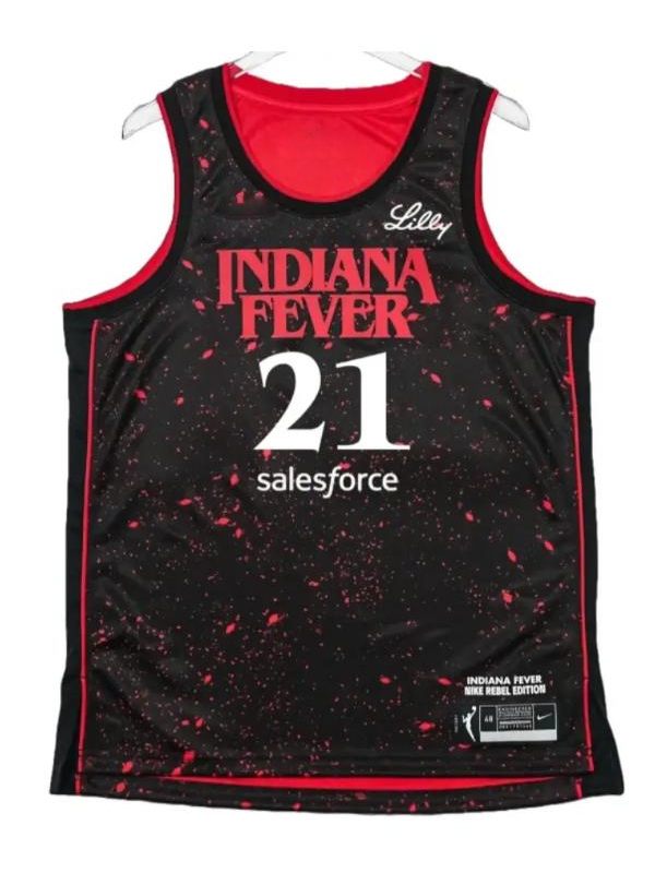 Indiana Fever Makayla Timpson Stranger Things Rebel Swingman Jersey Clanton Jacket