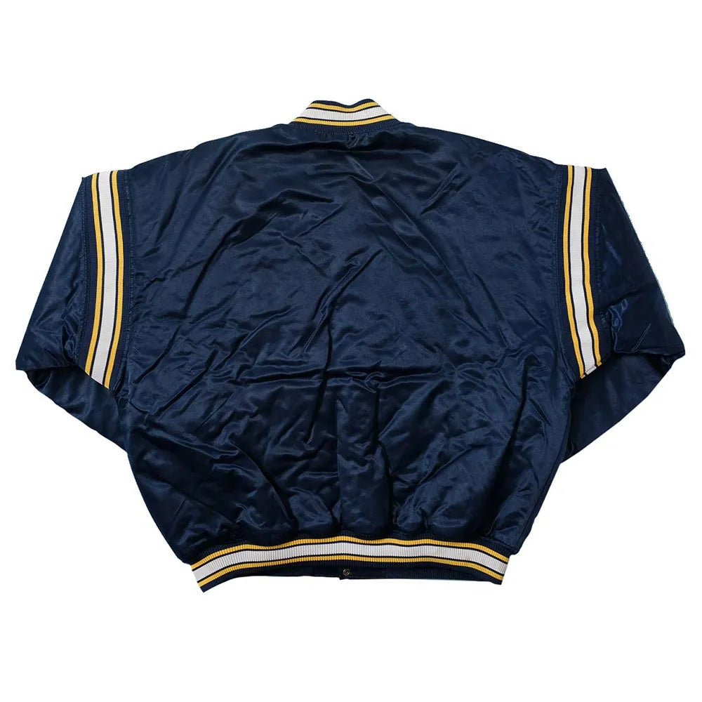 Indiana Pacers Navy Varsity Satin Jacket WorthVee