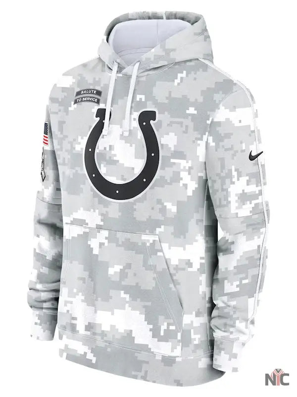 Indianapolis Colts Salute To Service Camo 2024 Hoodie Clanton Jacket