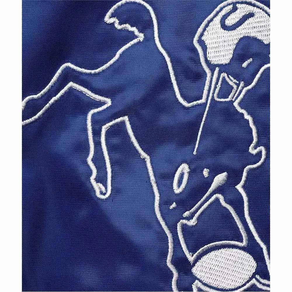 Indianapolis Colts Historic Logo Royal Satin Jacket WorthVee