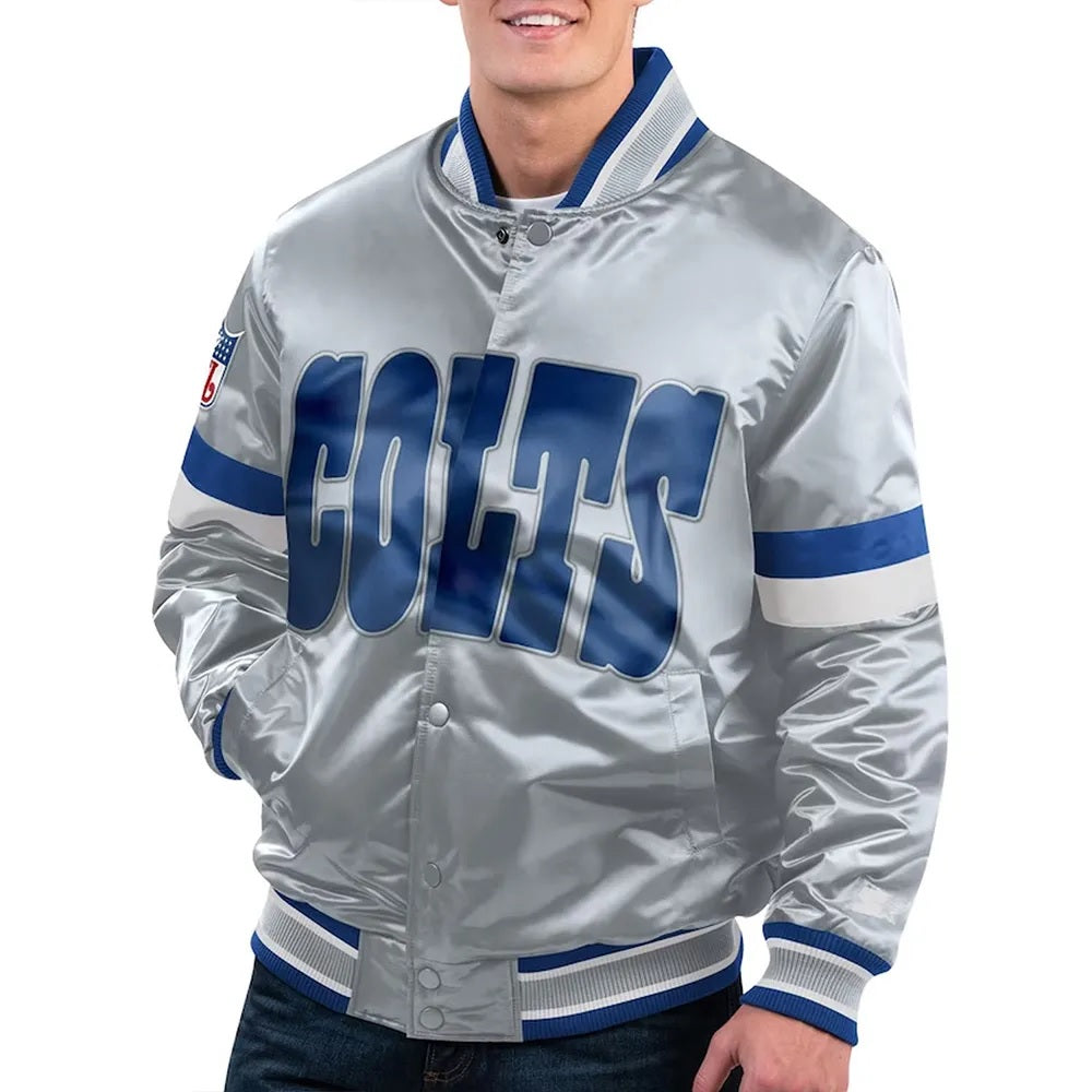 Indianapolis Colts Gridiron Classics Home Game Satin Jacket WorthVee