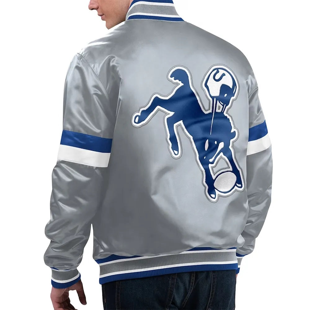 Indianapolis Colts Gridiron Classics Home Game Satin Jacket WorthVee