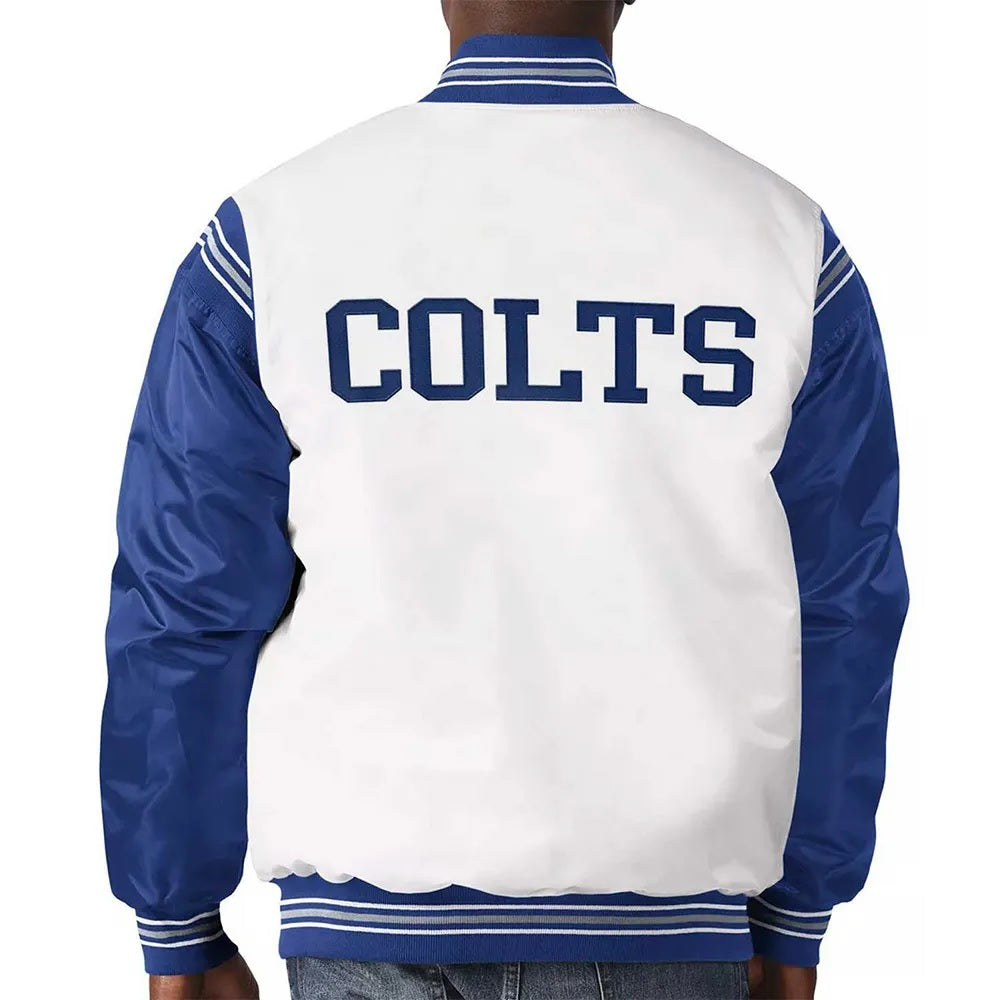 Indianapolis Colts Historic Logo Renegade Satin Jacket WorthVee