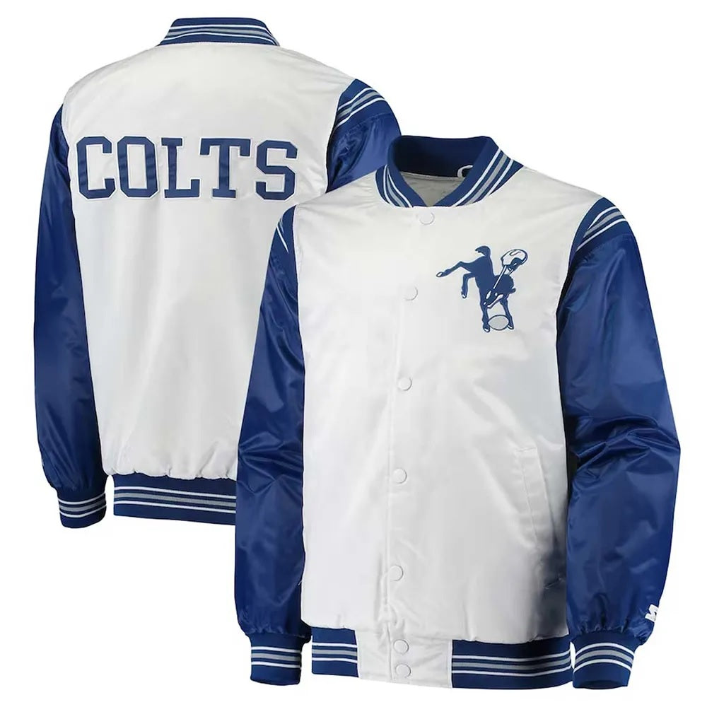 Indianapolis Colts Historic Logo Renegade Satin Jacket WorthVee
