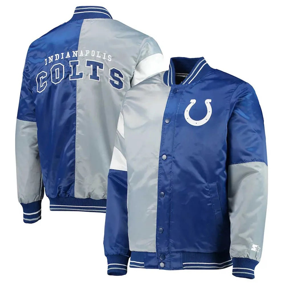 Indianapolis Colts Leader Varsity Satin Jacket WorthVee
