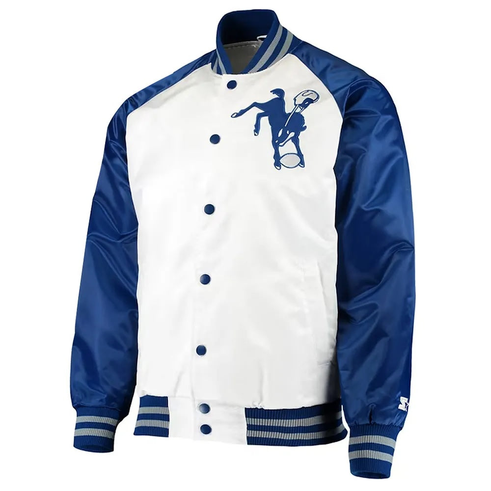 Indianapolis Colts Throwback Varsity Satin Jacket WorthVee
