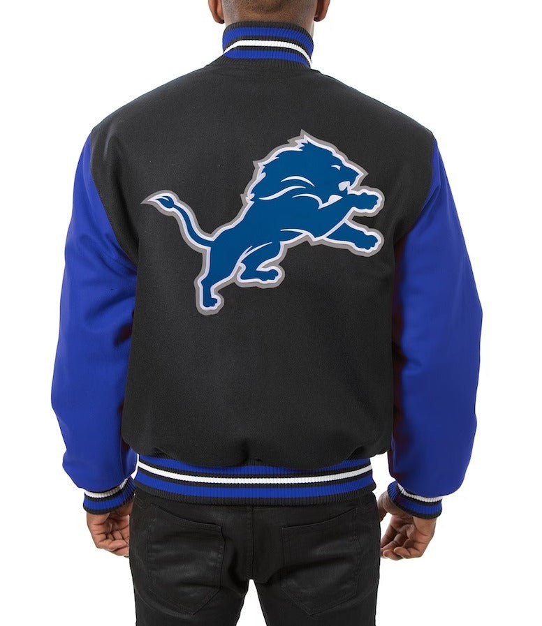 JH Design Detroit Lions Wool Varsity Jacket WorthVee