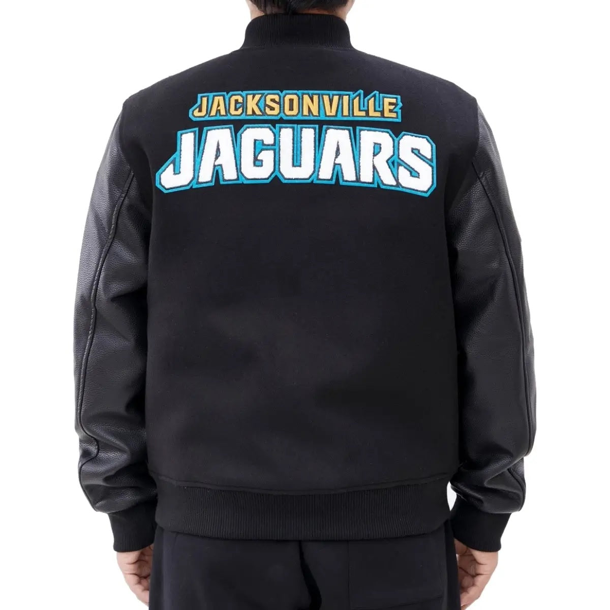 Jacksonville Jaguars Classic Rib Wool and Leather Jacket WorthVee