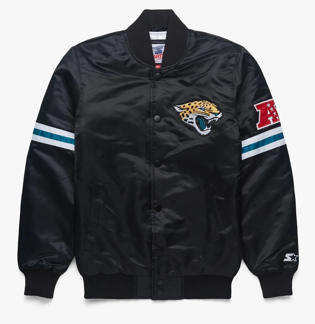 Jacksonville Jaguars Satin Varsity Jacket WorthVee