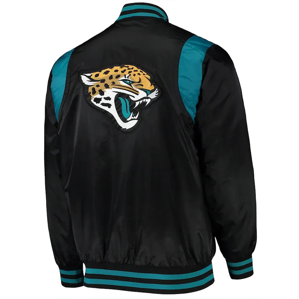 Jacksonville Jaguars Teal and Satin Jacket WorthVee