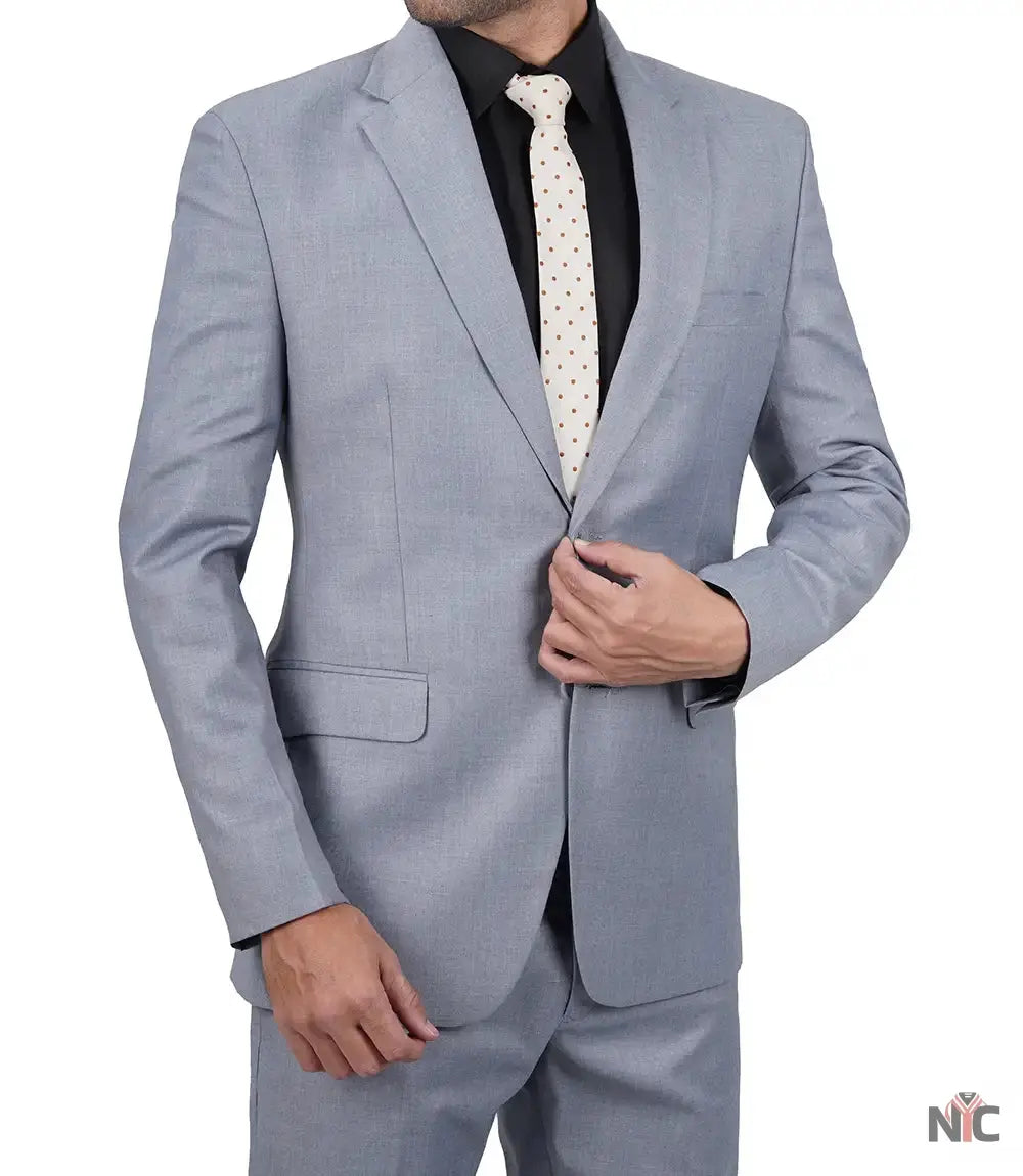 Jared Men's Grey Two-Piece Suit Clanton Jacket