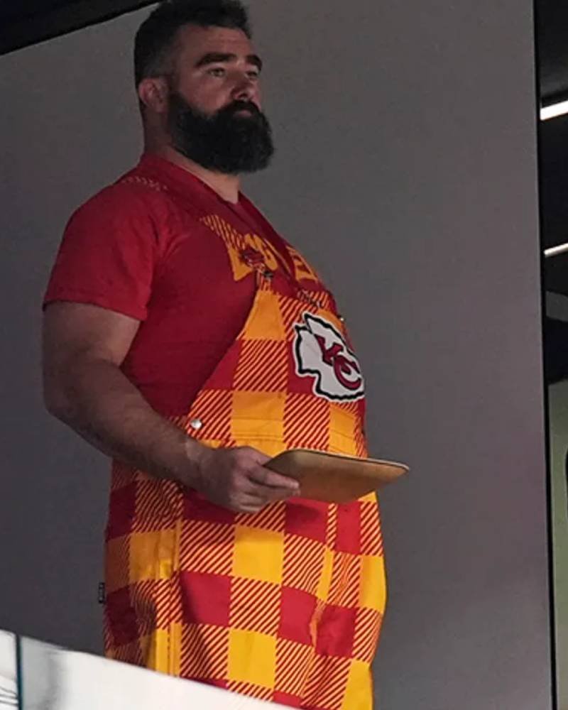 Jason Kelce Super Bowl LVIII Overalls Clanton Jacket