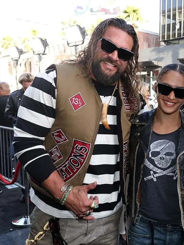Jason Momoa The Bikeriders 2024 Movie Premiere Brown Vest - Clanton Jacket