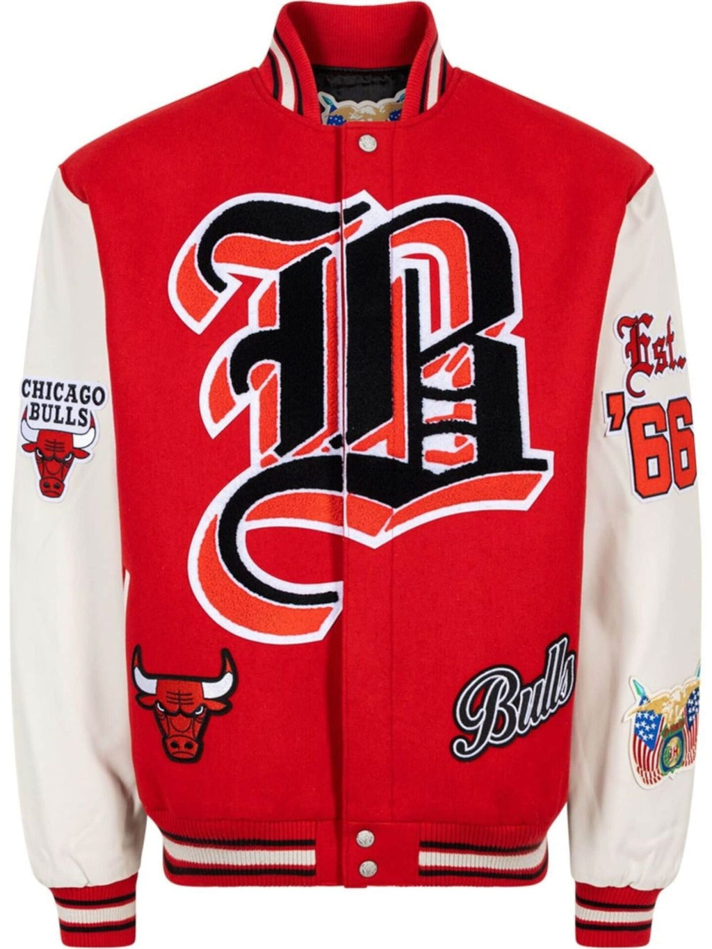 Jeff Hamilton Chicago Bulls Red And White Jacket WorthVee