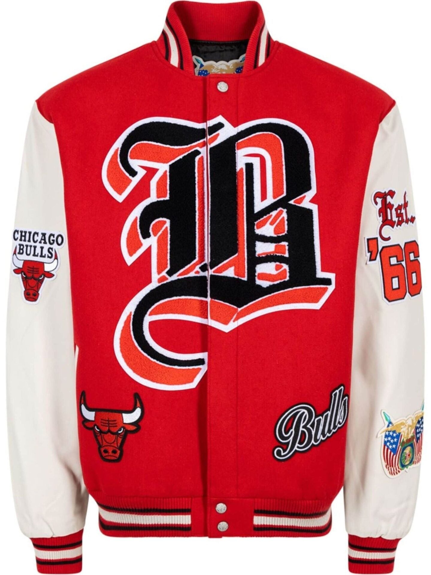 Jeff Hamilton Chicago Bulls Red And White Jacket WorthVee