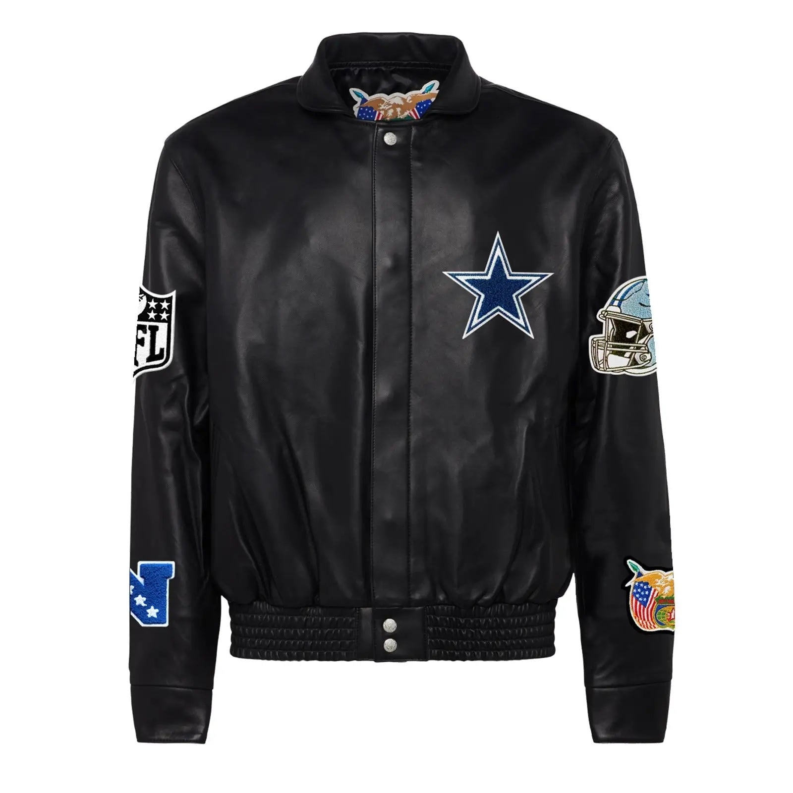 Jeff Hamilton Dallas Cowboys Full Black Leather Jacket WorthVee