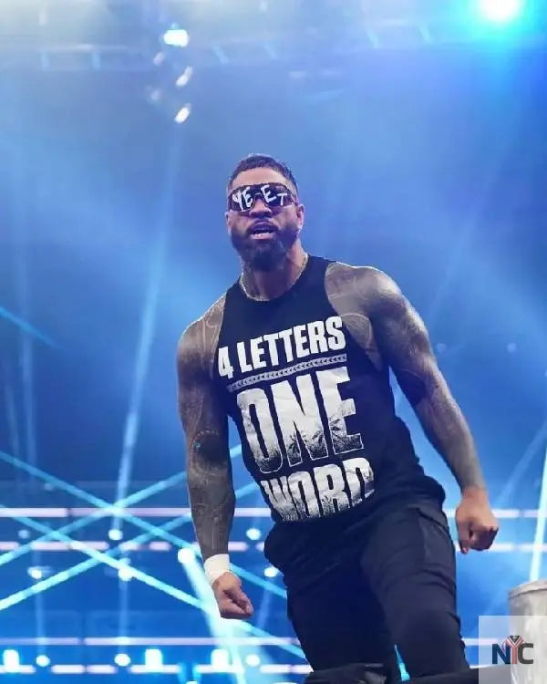 Jey Uso Monday Night RAW Black Tank Top Clanton Jacket