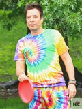 Jimmy Fallon Rainbow Tie Dye Shirt Clanton Jacket