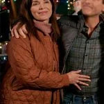 Jingle Bell Love 2024 Michelle Morgan Brown Bomber Jacket
