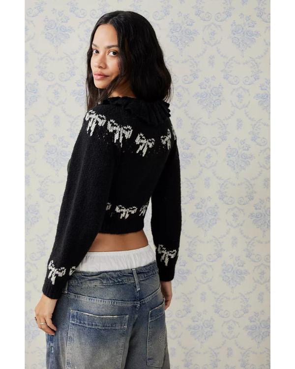 Wild Cherry S01 Isabelle Allen Black Bow Cardigan