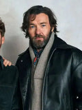 Joel Edgerton Train Dreams 2025 Black Leather Jacket WorthVee