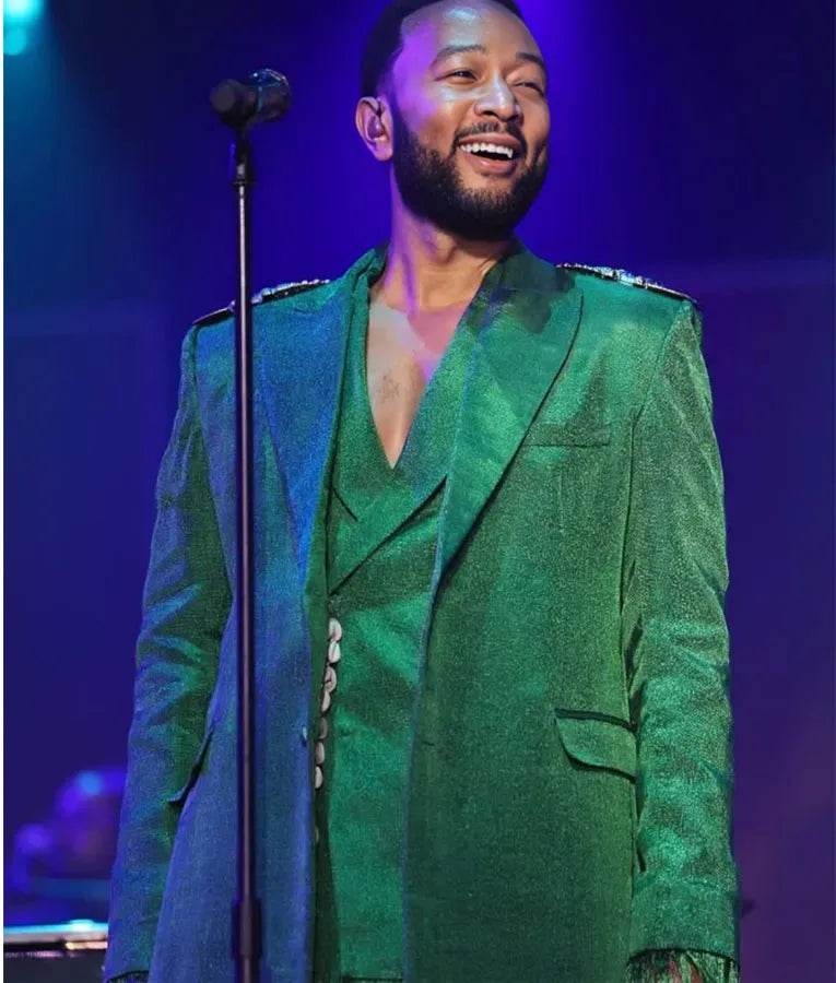 John Legend Global Citizen Move Afrika Green Coat