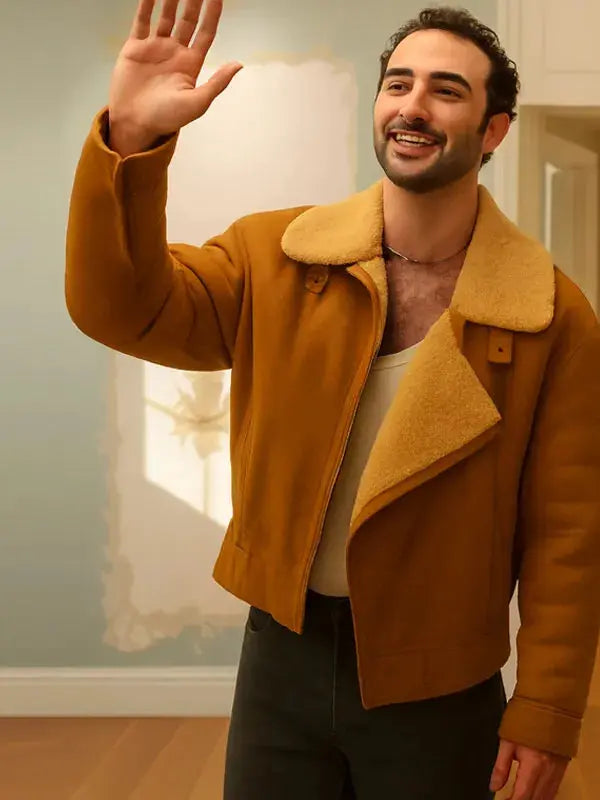Jordan Firstman I Love LA Brown Shearling Jacket WorthVee